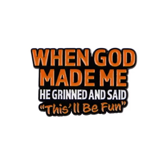 Jewelry - Orange and Black Lapel Pin Brooch, NEW